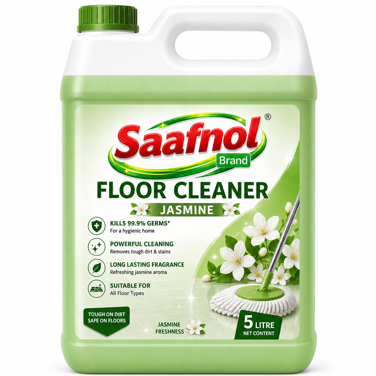 Saafnol Floor Cleaner - 5 Litre Can ( Jasmine )